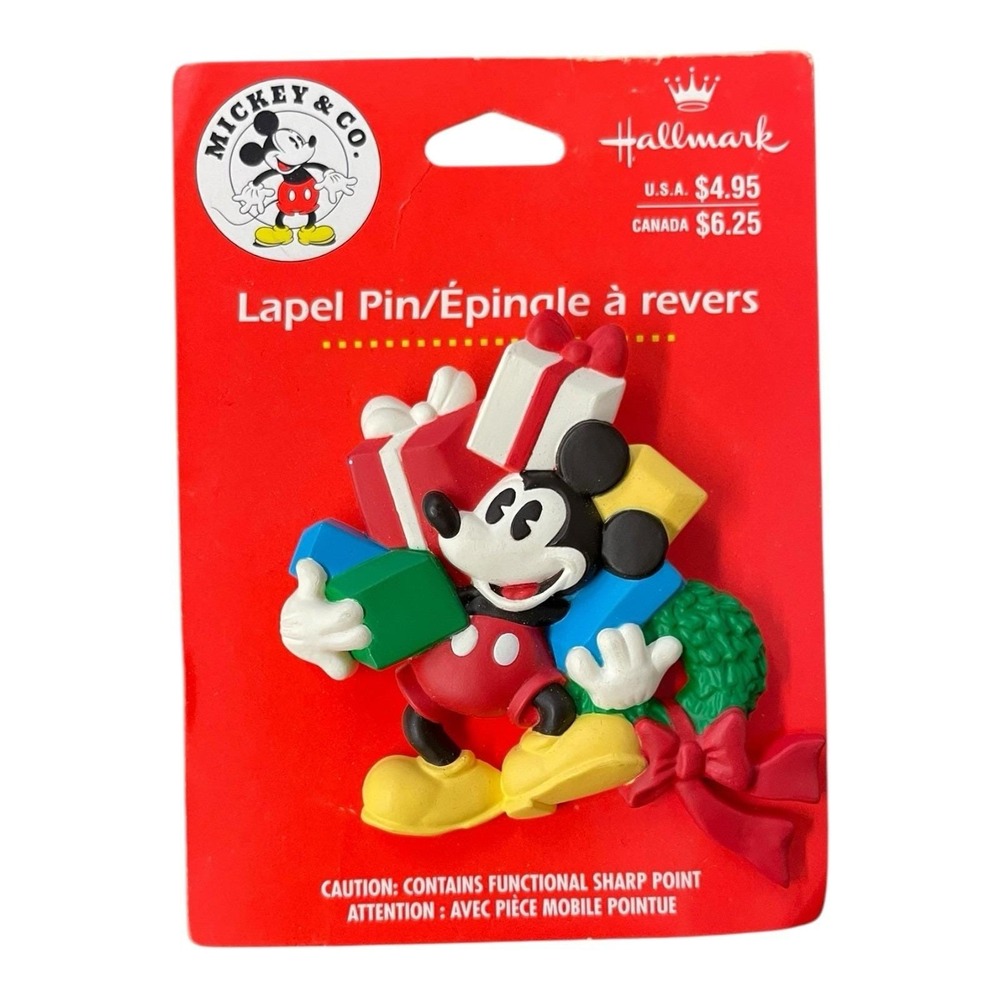 Mickey With Presents Hallmark Mickey & Co Lapel Pin
